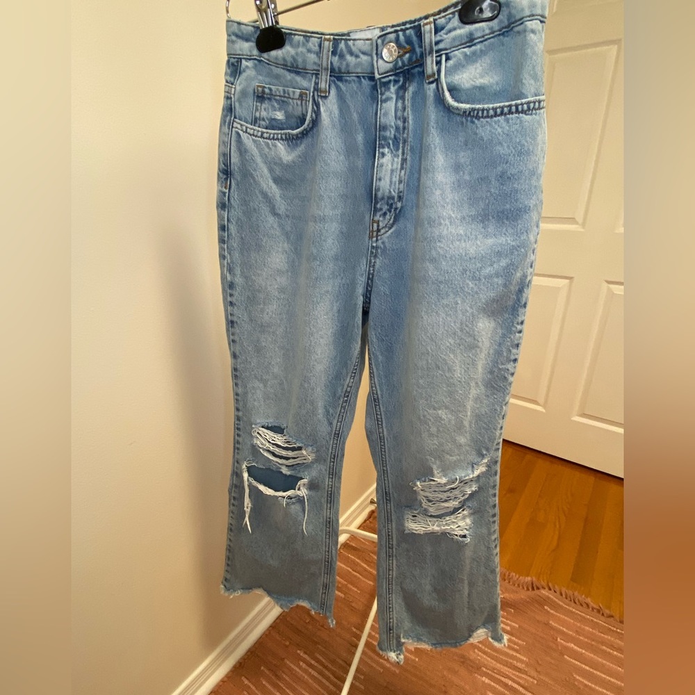Urban Outfitters BDG High-Waisted Cropped Flare Jeans - Light Wash